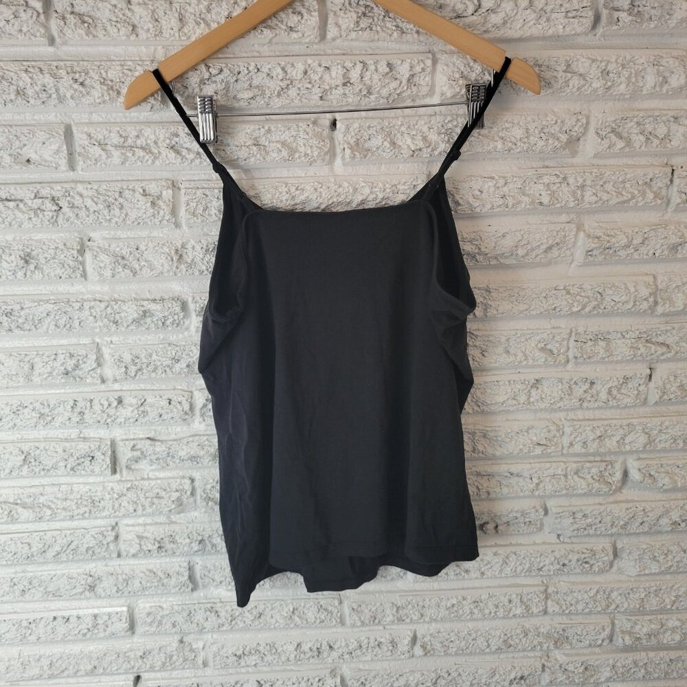 Attention XL Black Cami Top Womens V-Neck Adjustable Strap Cotton Blend BLA28E - Picture 5 of 8